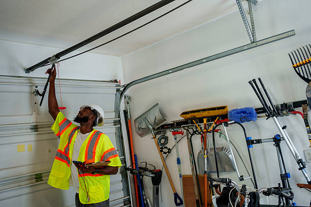 Professional Garage Door Panel Replacement technician working in Parksdale, CA